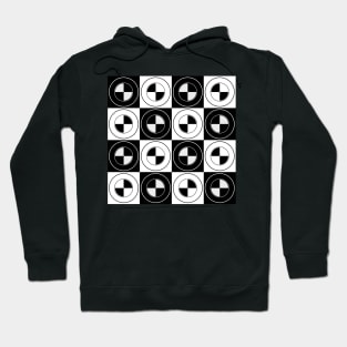 industrial monochrome design pattern Hoodie